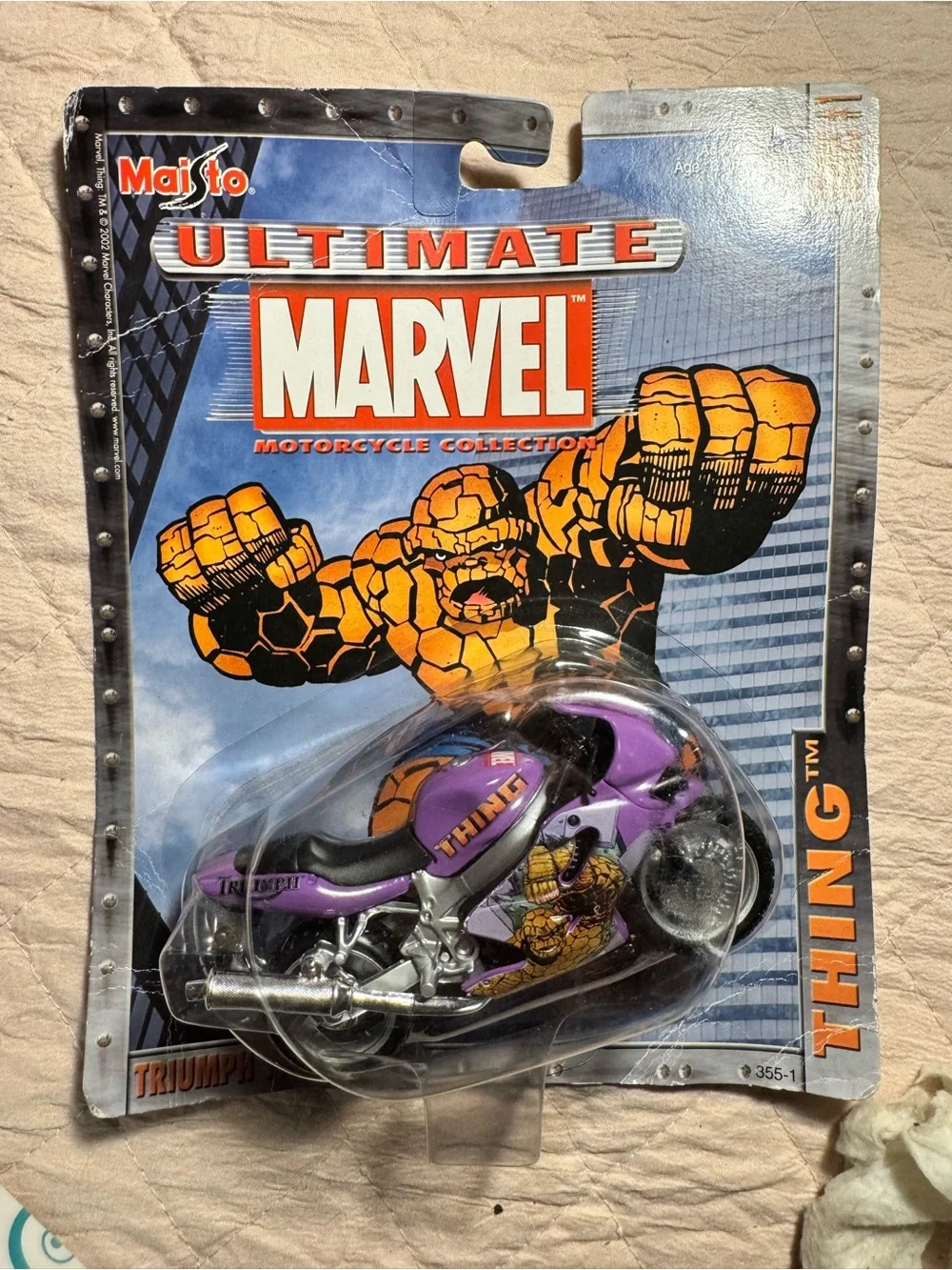 Marvel Purple & Black The Thing Motorcycle Toy by Maisto